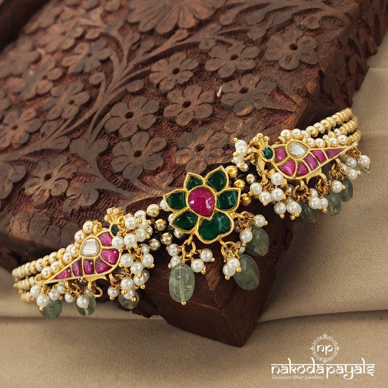 Birdie Stiff Kundan Choker (N9777)