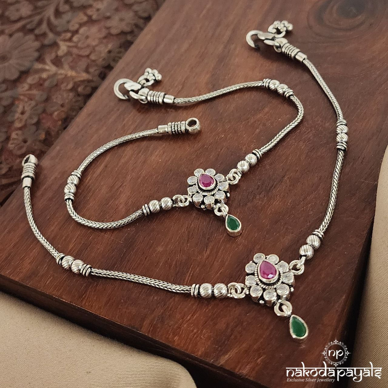 Green Drop Anklets (A5633)