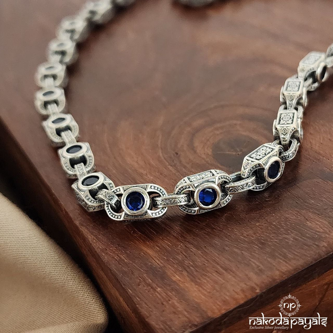 Blue Classic Linked Men’s Neckchain (Mc0832)