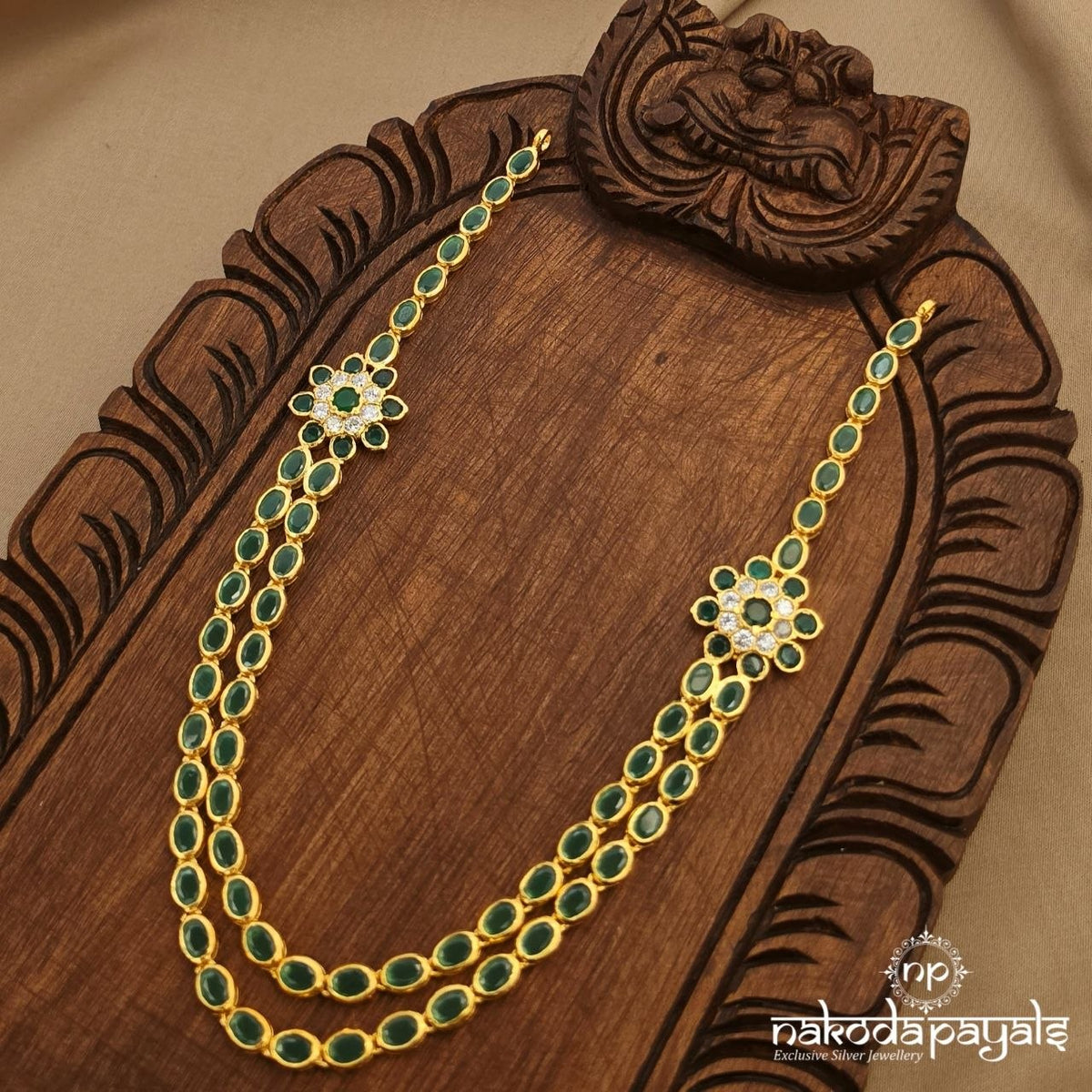 Green Floral Neckpiece (Gn11007)