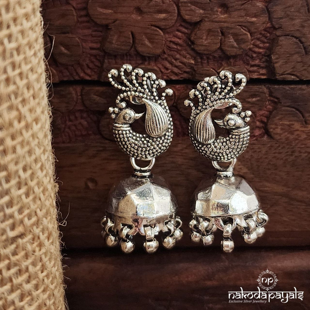 Graceful Peacock Jhumka (J1409)