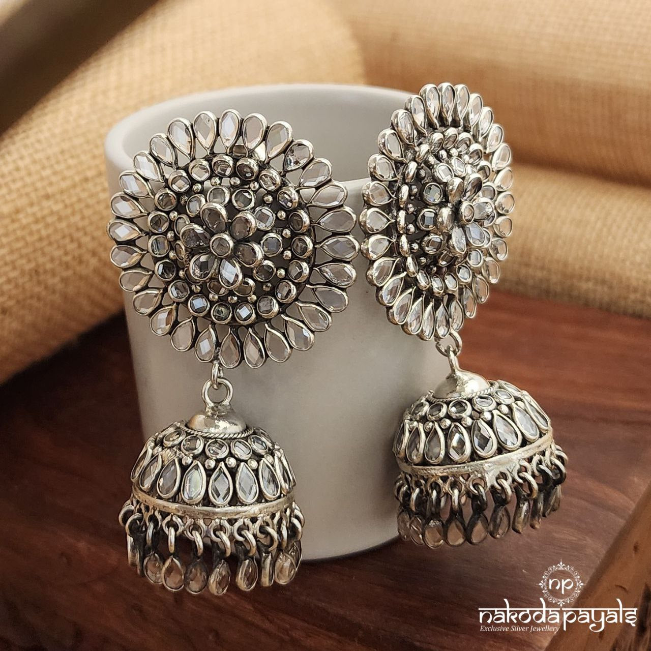Floral Polki Jhumka (J8017)