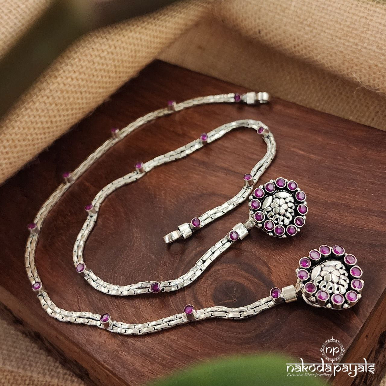 Pink Floral Anklets (A5827)