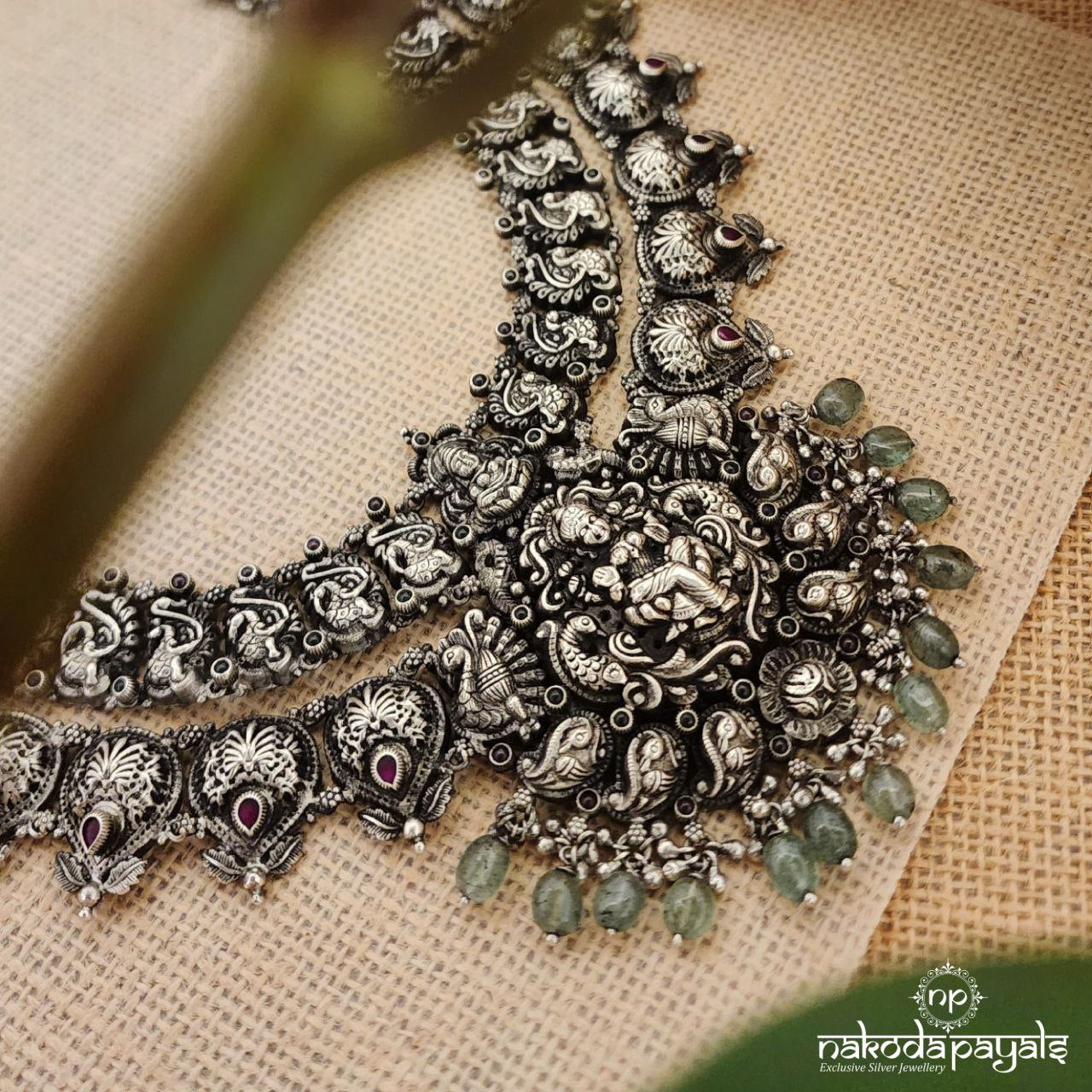 Gracious Green Drops Neckpiece (N10035)