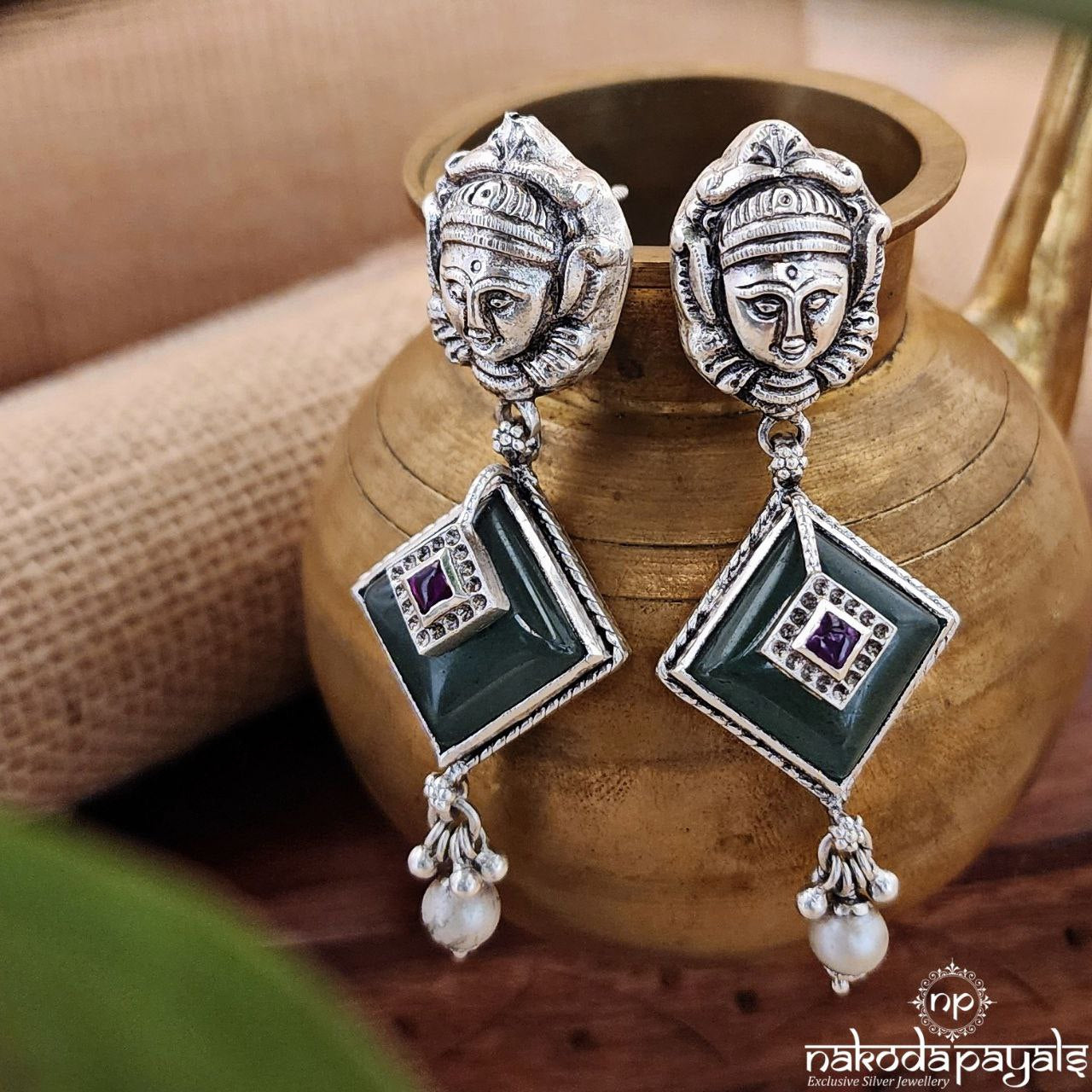 Ethereal Cube Drops Earrings (C8198)