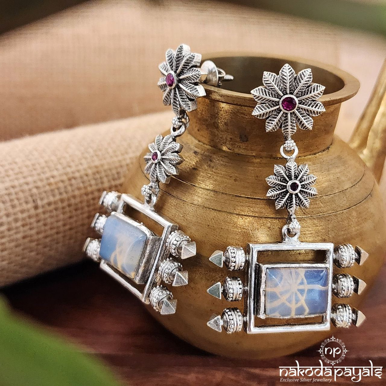 Moonstone Garden Earrings (C8204)