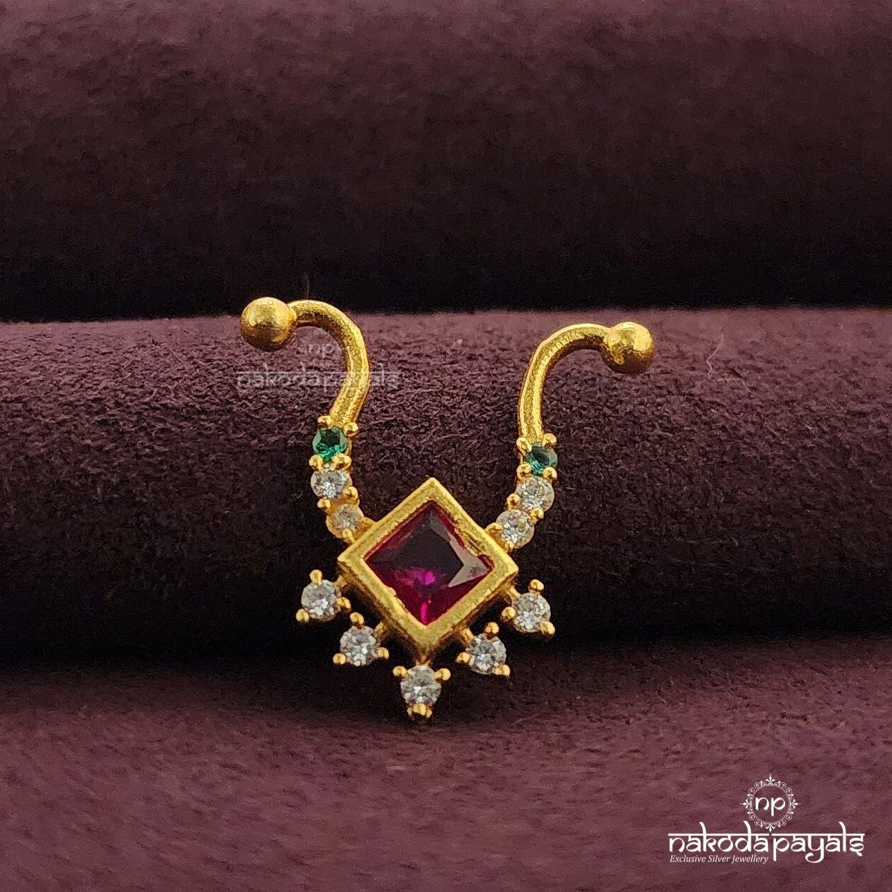 Pink Cubical Septum Ring (Np783)