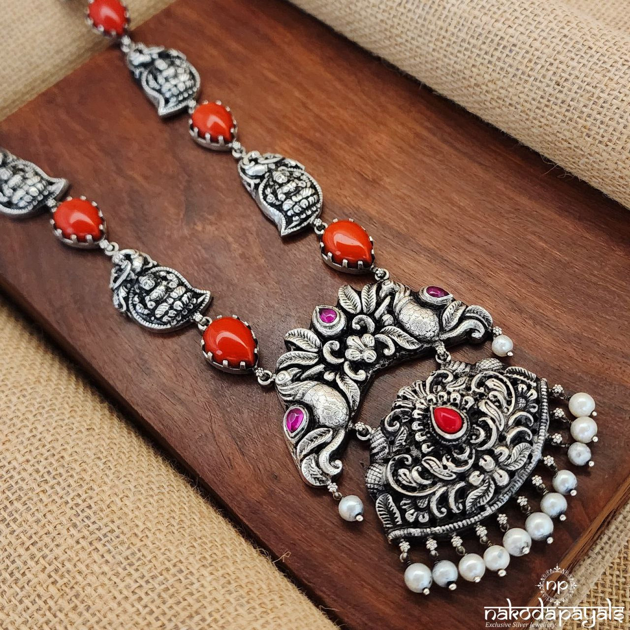 Stunning Coral Dew Neckpiece (N10141)