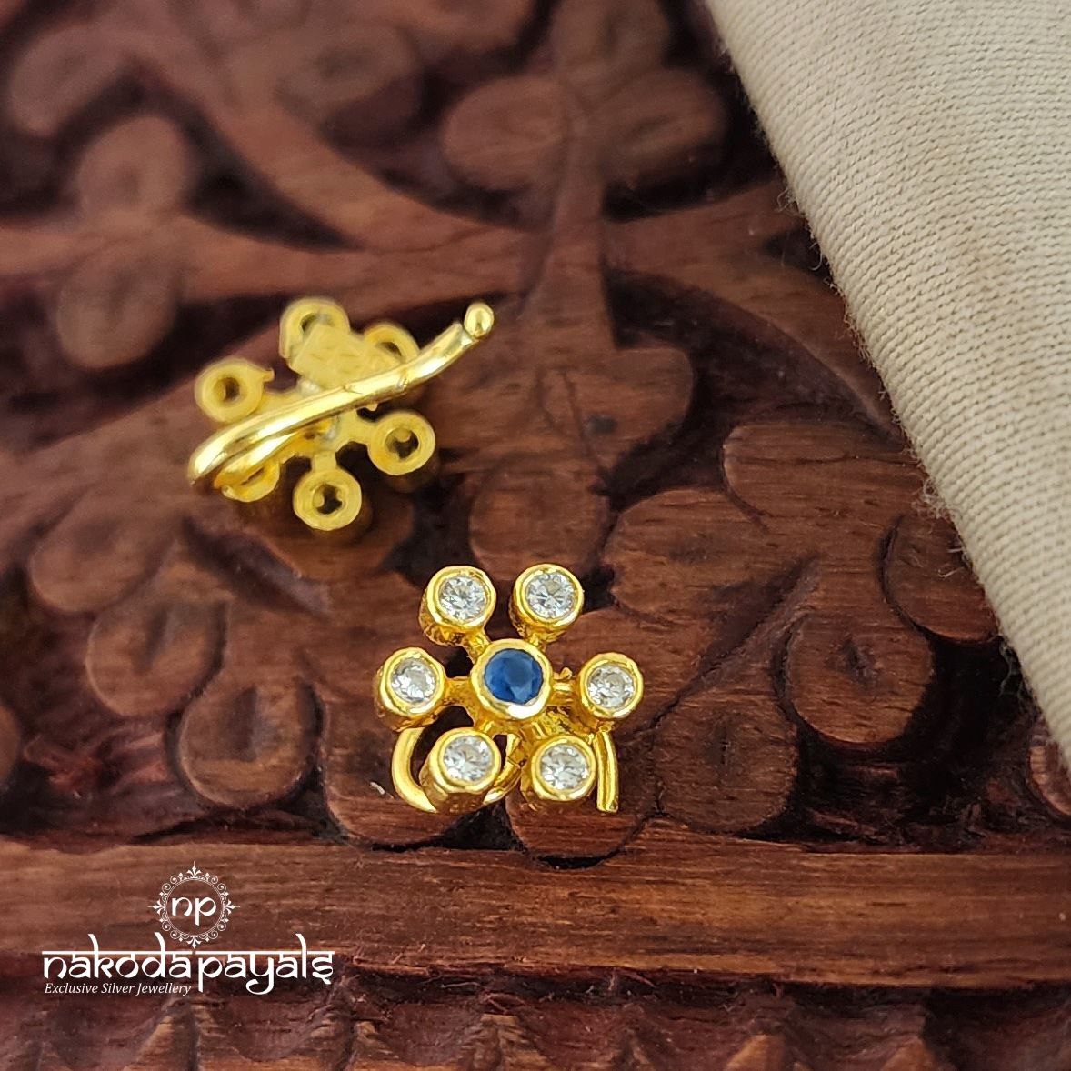 Blue Flower Nosepin (NP0524)