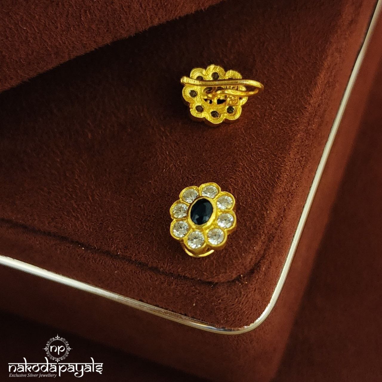 Blue Flower Nosepin (NP0545)