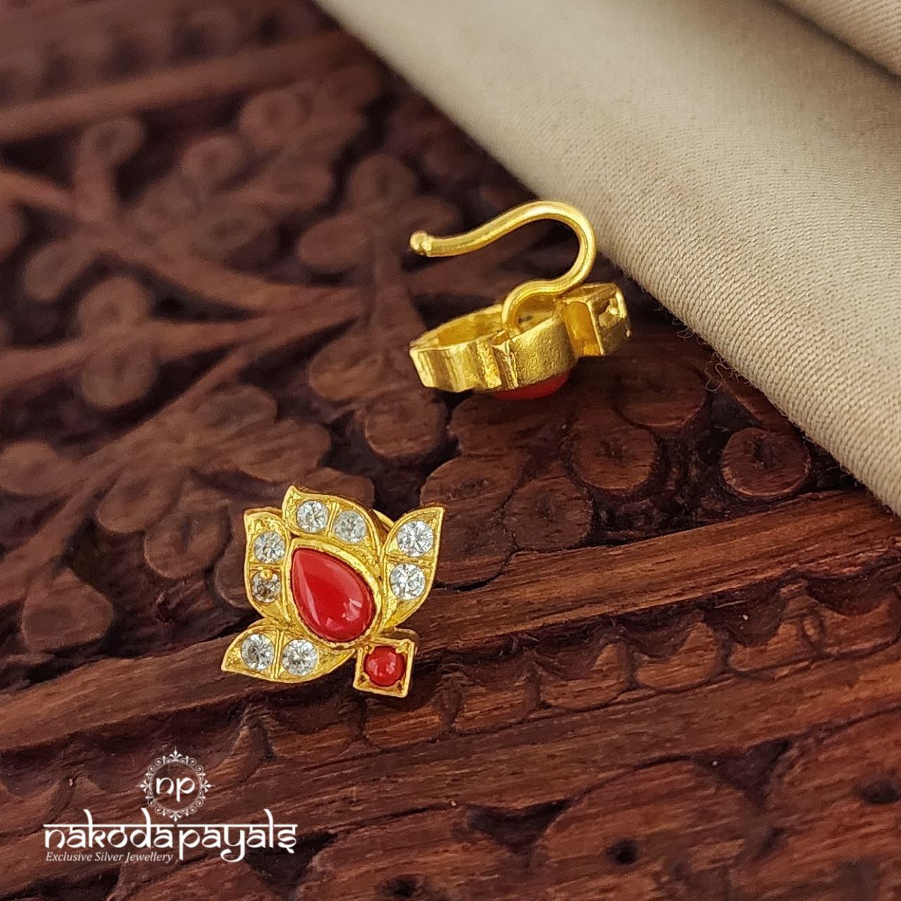 Coral Cutstone Nosepin (NP0550)