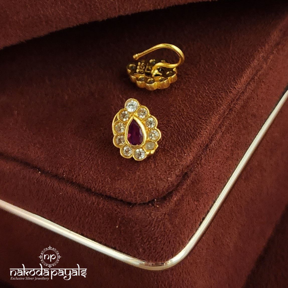 Ruby Cutstone Nosepin (NP0555)