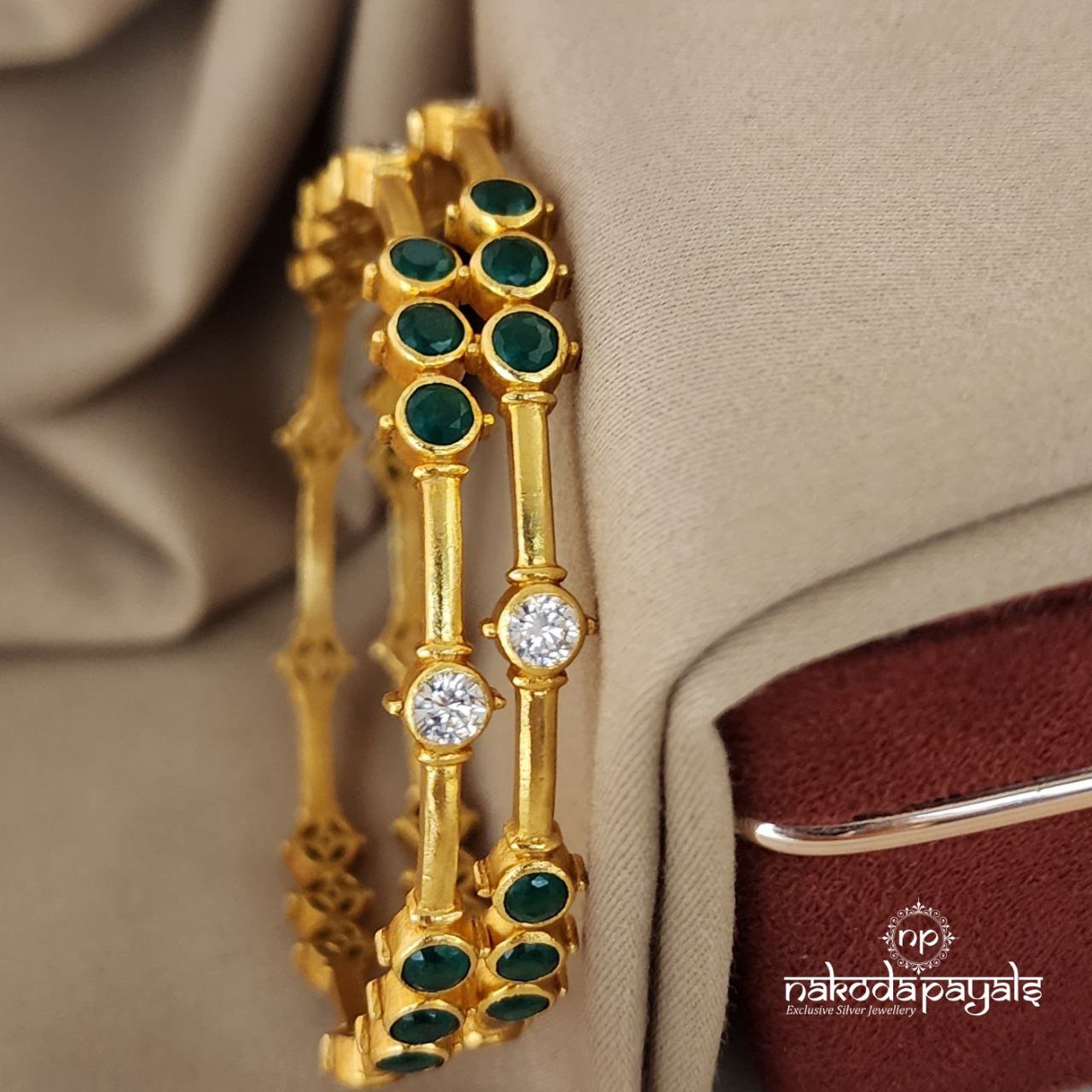 Green Bangle Pair (GK2266)