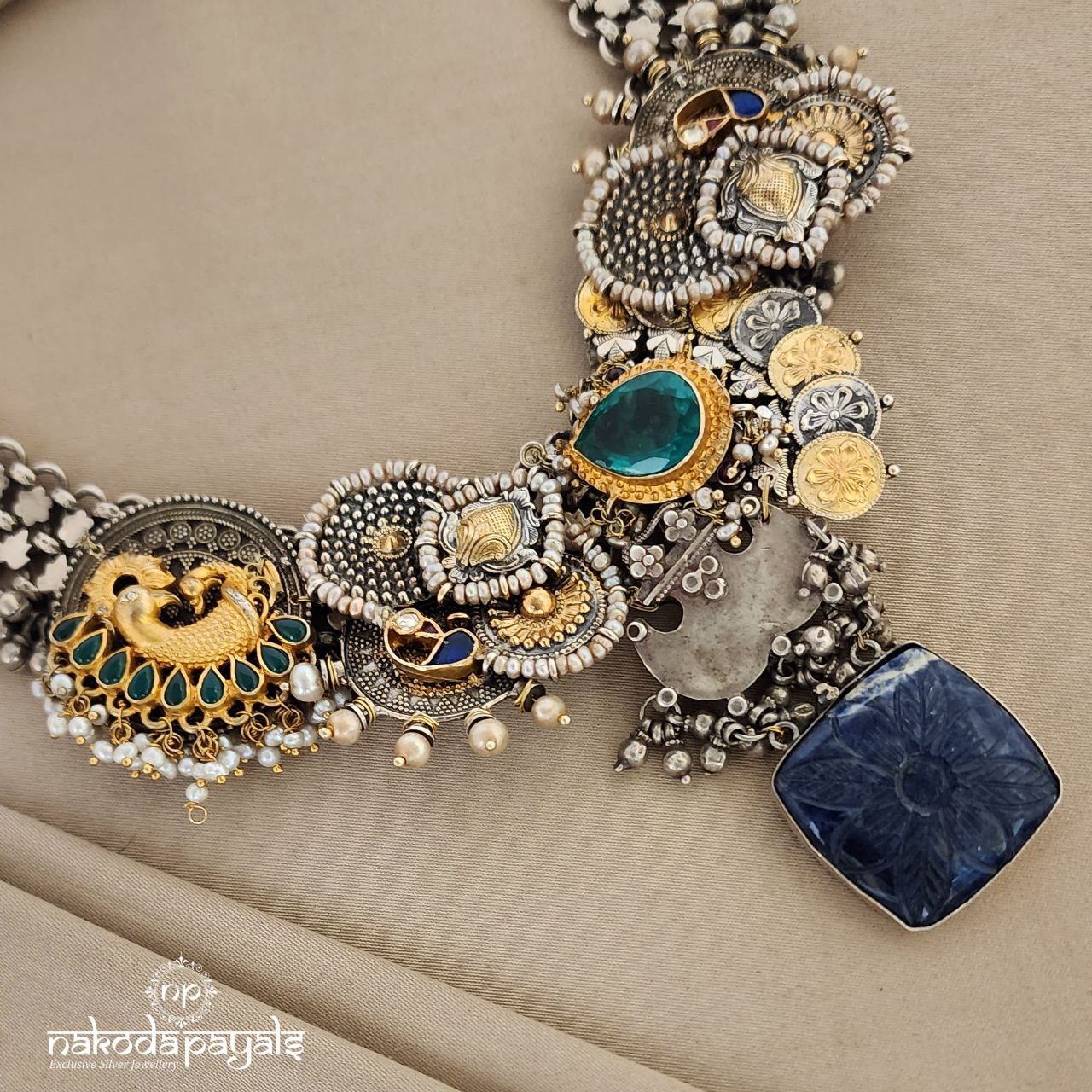 Lapis Blue Drop Neckpiece (N8207)