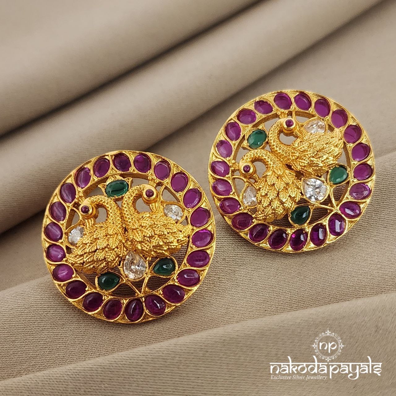 Twinny Peacock Studs (GE5651)