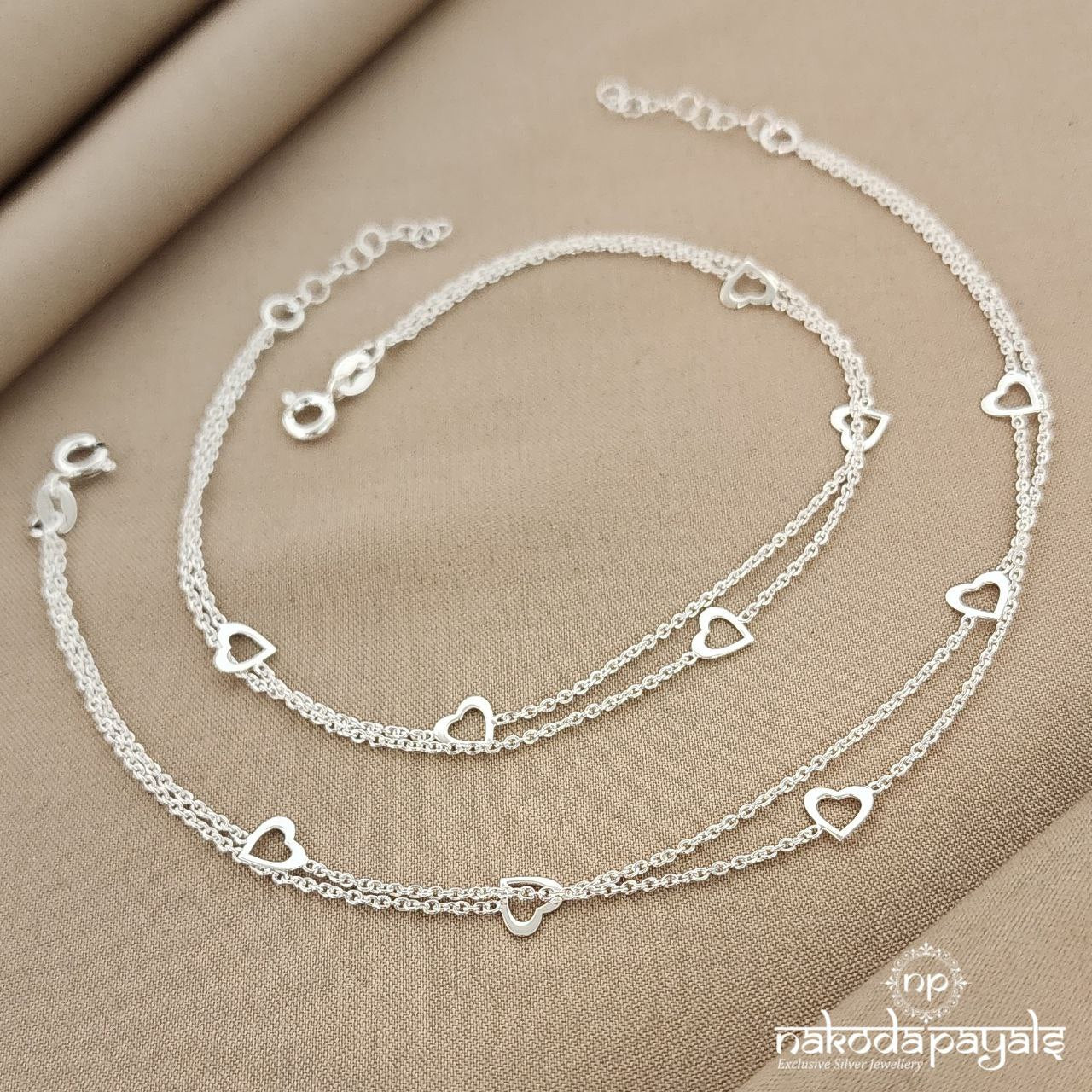 Quinate Heart Anklets (A3946)