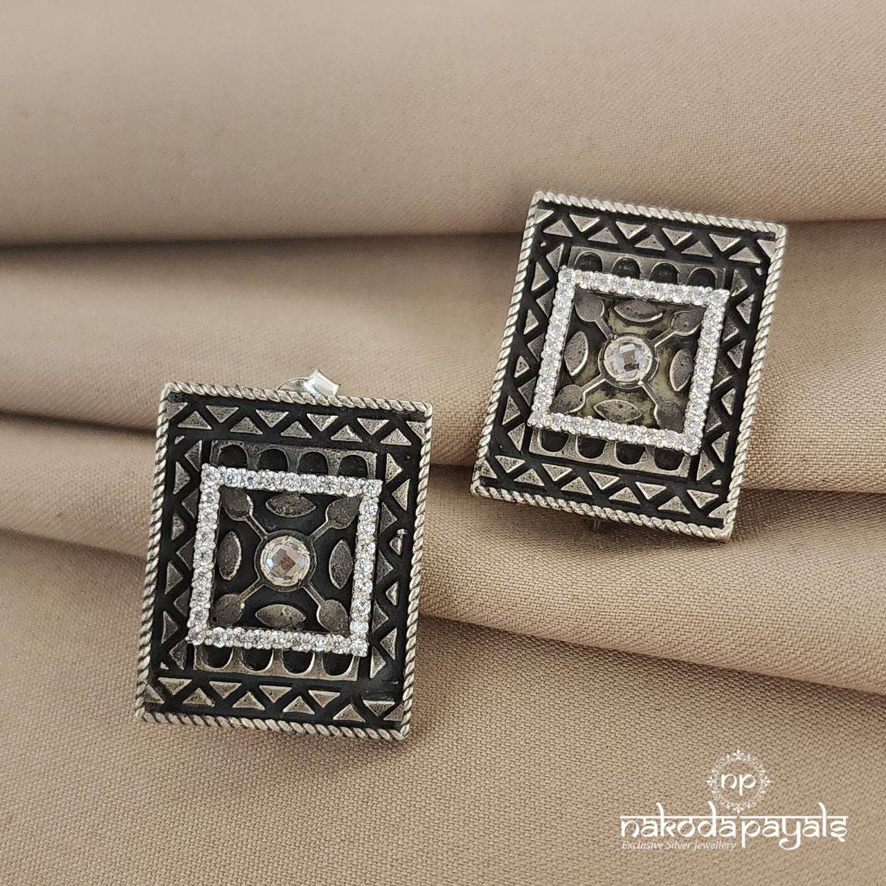 Rectangular CZ Studs (S4717)