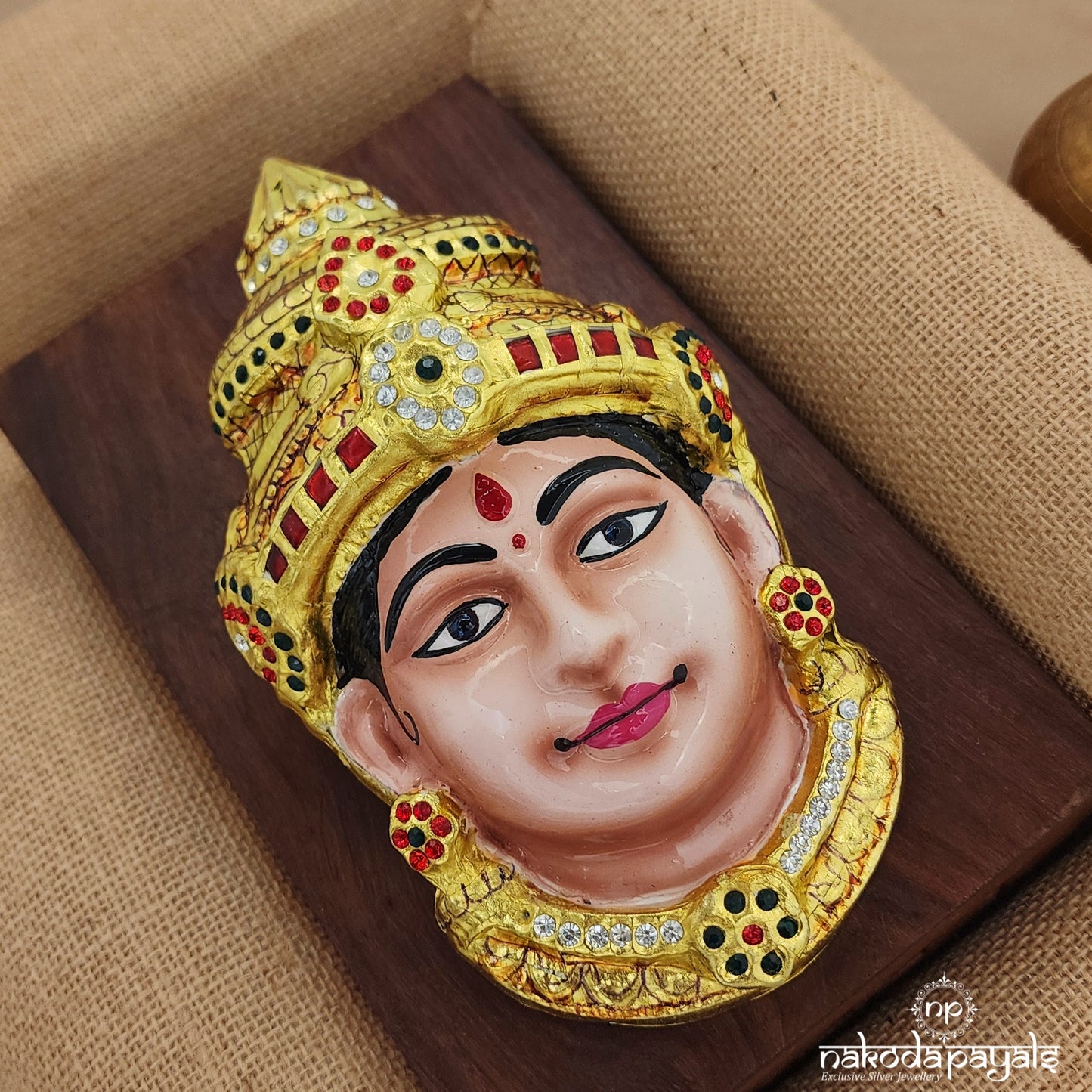 Tanjore Painting Lakshmi Mukhvada 7"(Aa1432)