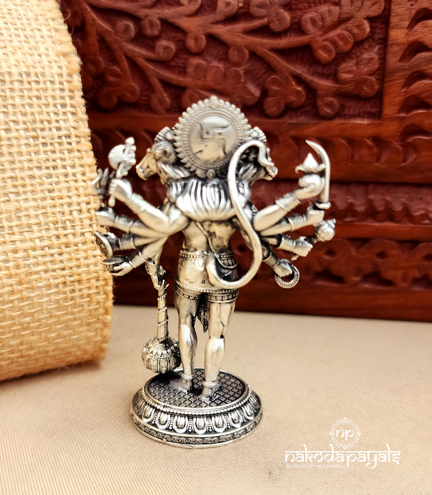 Standing Panch Mukhi Hanuman Idol (Aa2628)
