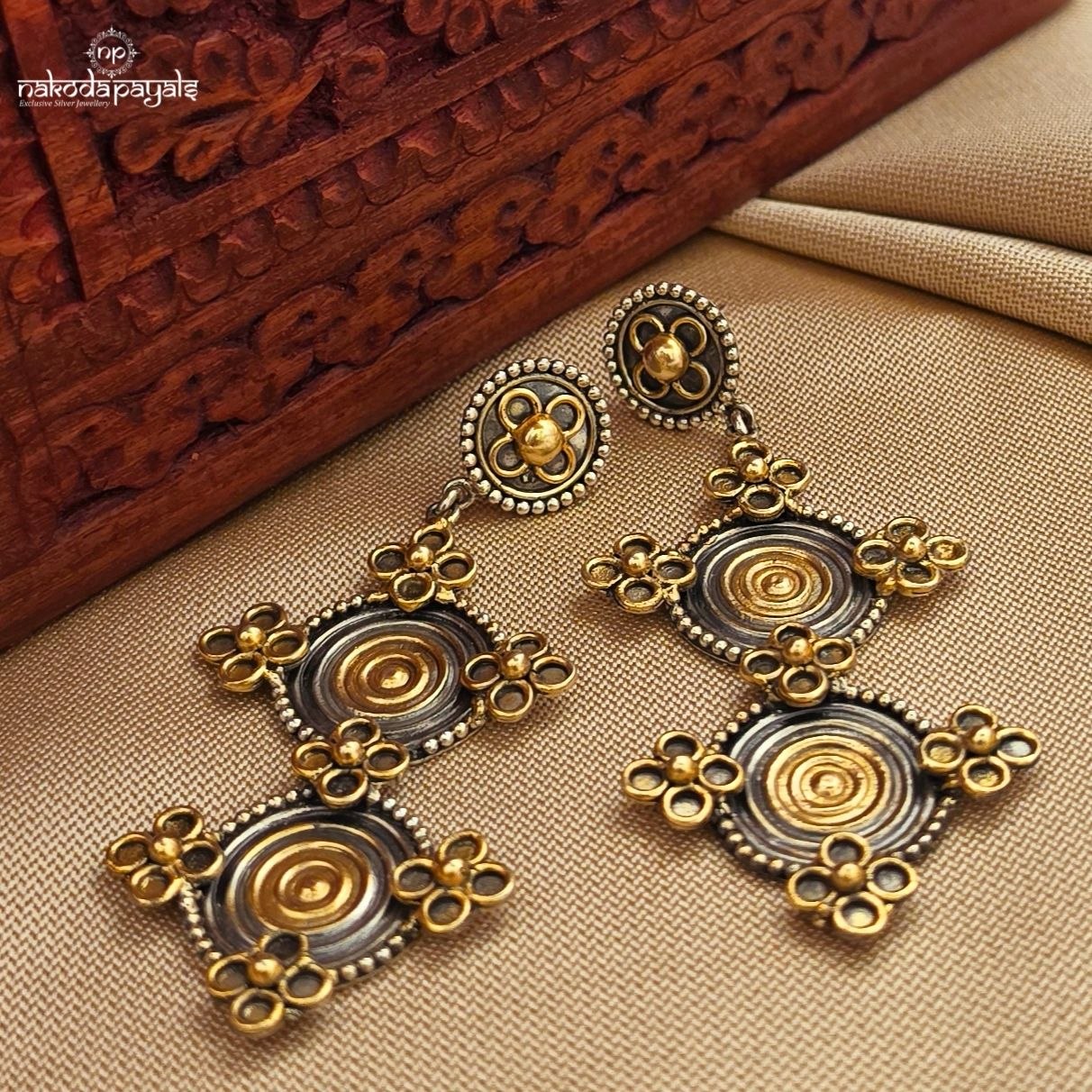 Dual Tone Plain Earrings (C3963)