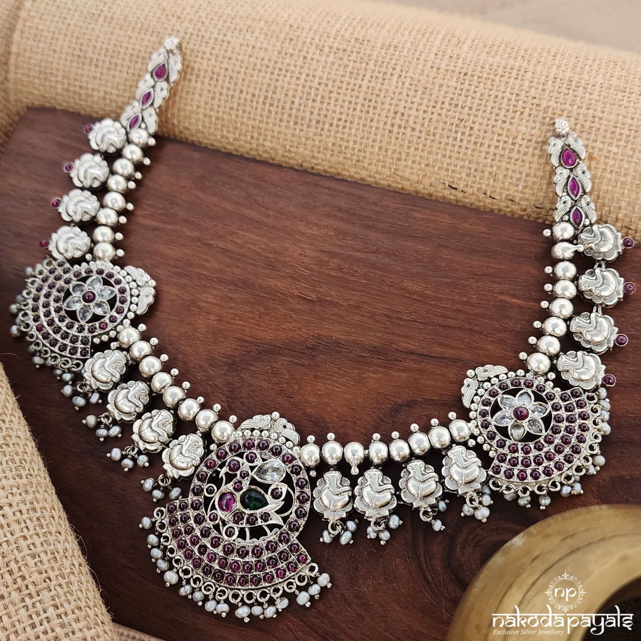 Ganesha Drop Kemp Neckpiece (N10692)