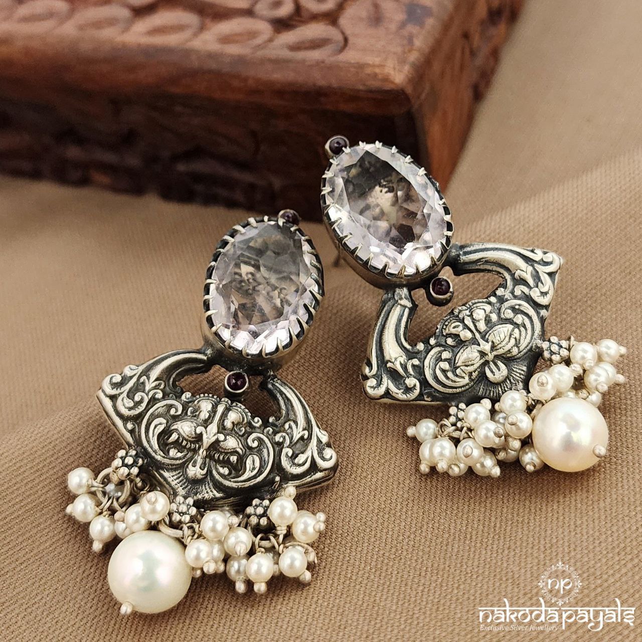 Pink Oval Earrings (C3722)