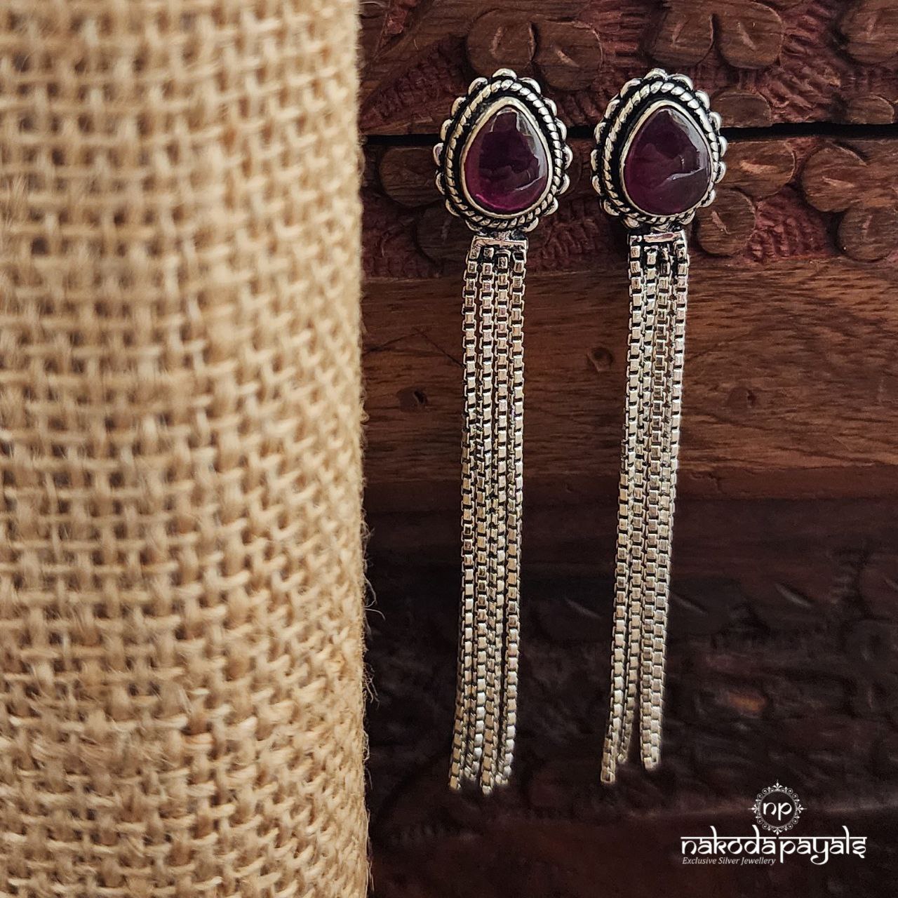 Drop Pink Dangling Earrings (C3640)