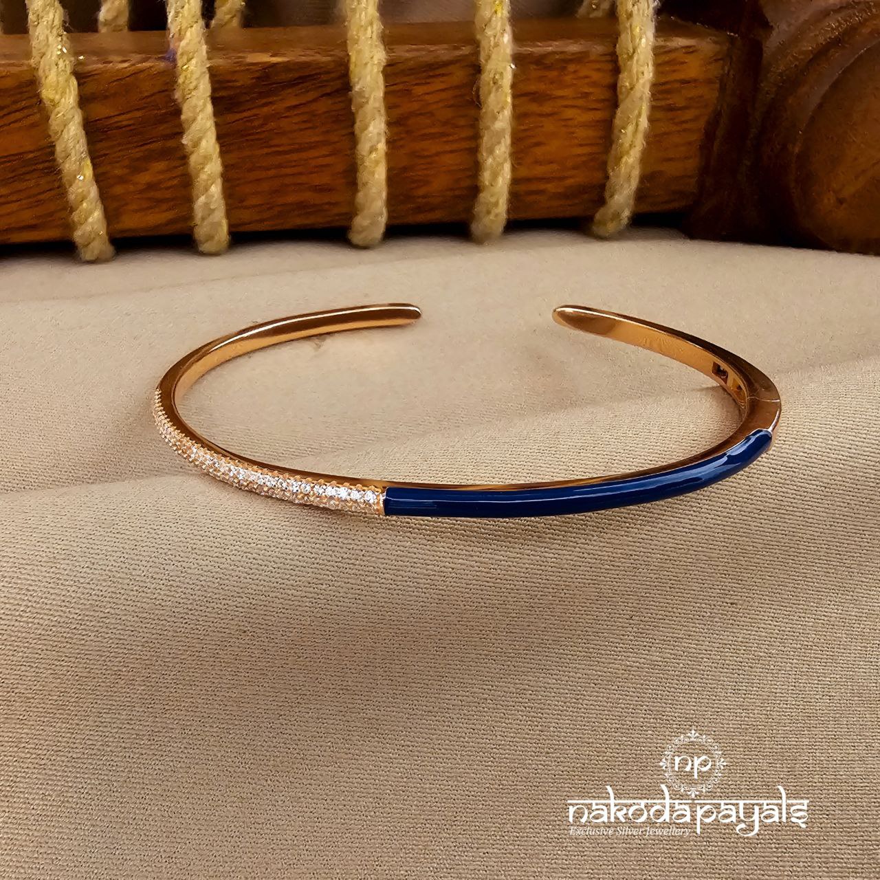 CZ MOP Rose Gold Kada (St3908)