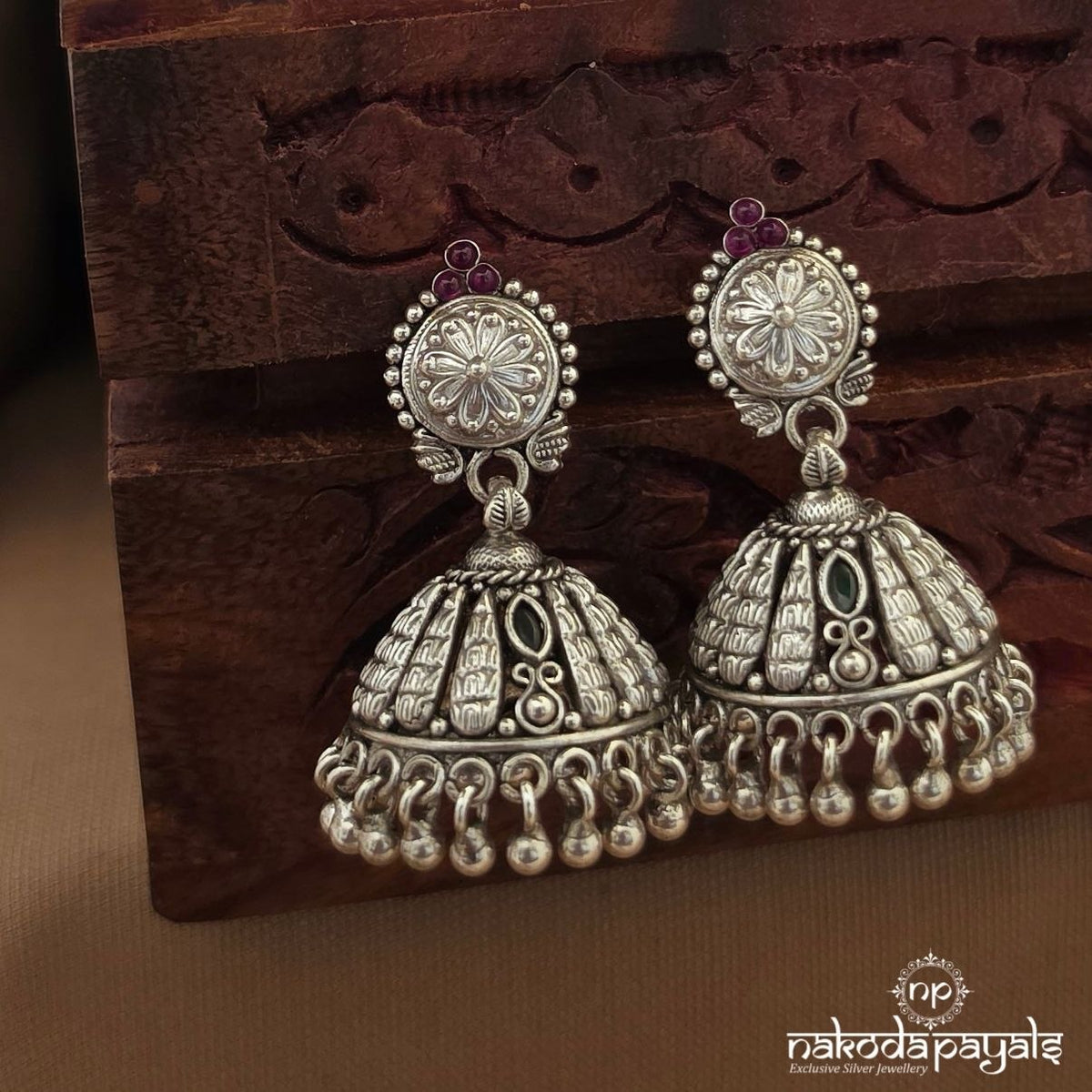 Circular Floral Jhumka (J1873)