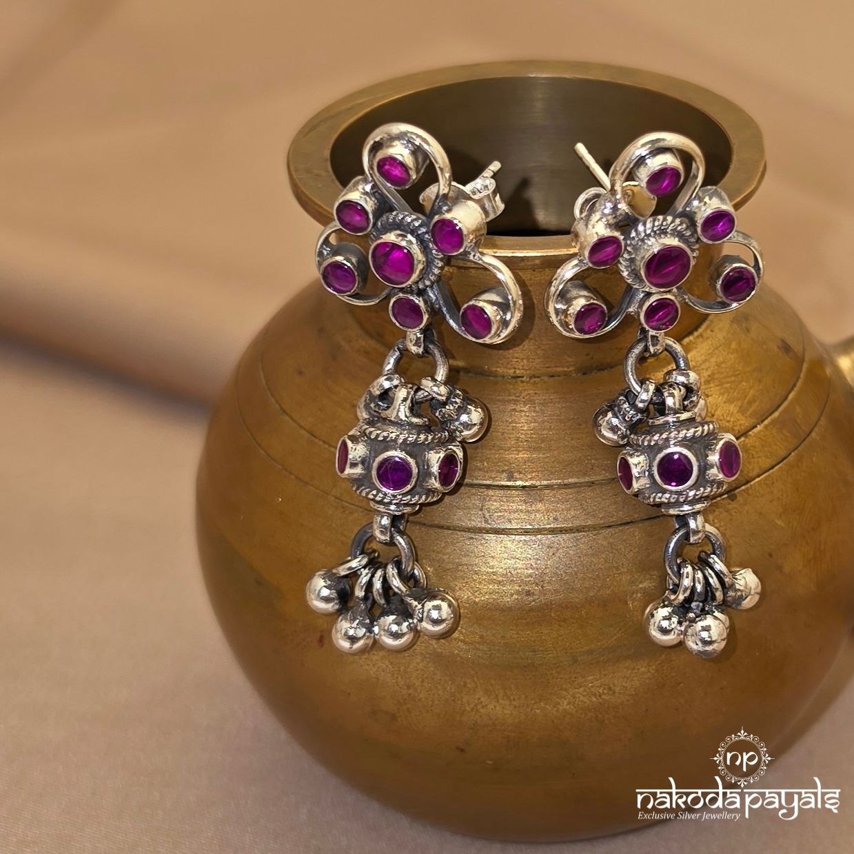 Floral Ball Drop Chandbali (C4087)