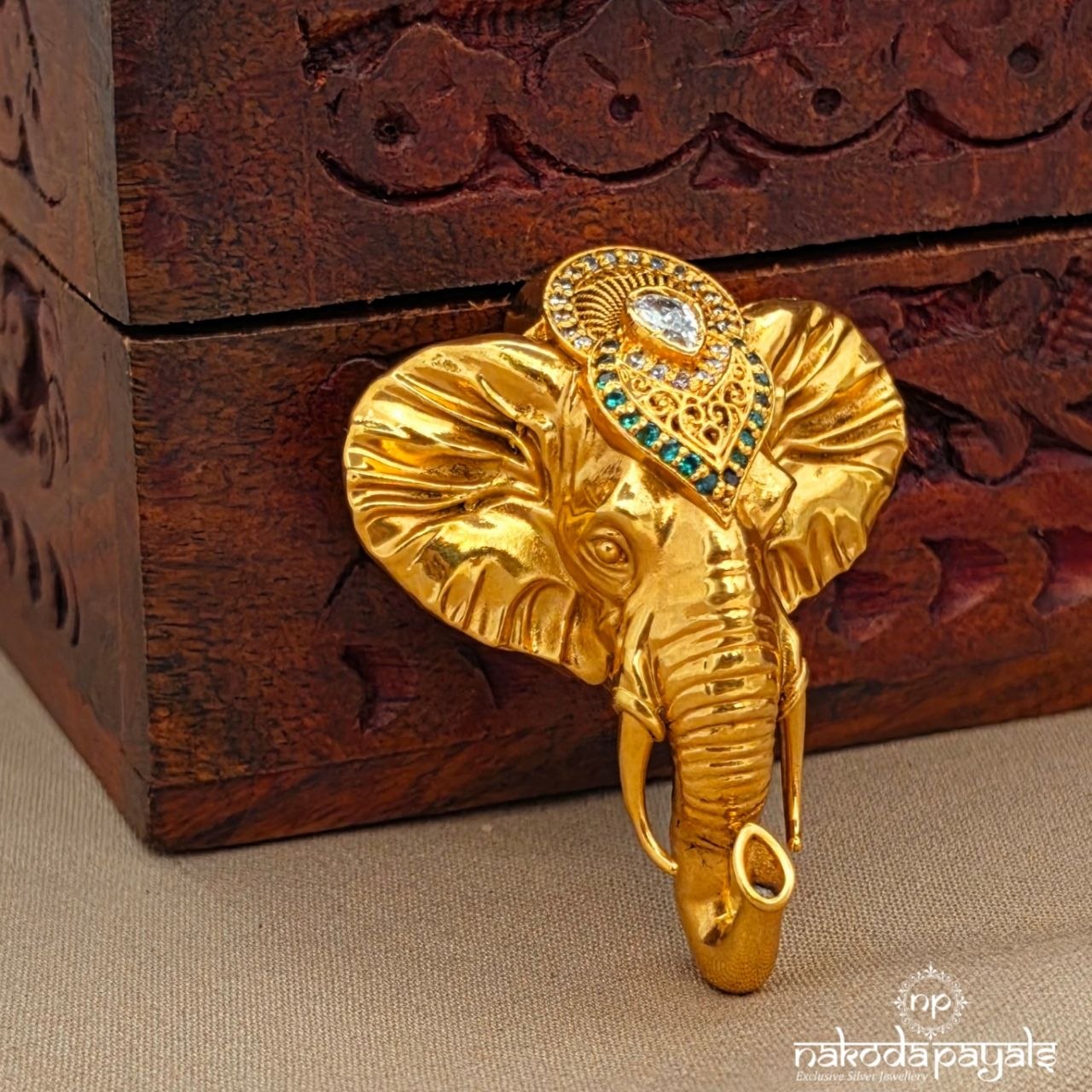 Elephant Kundan Brooch (St4107)