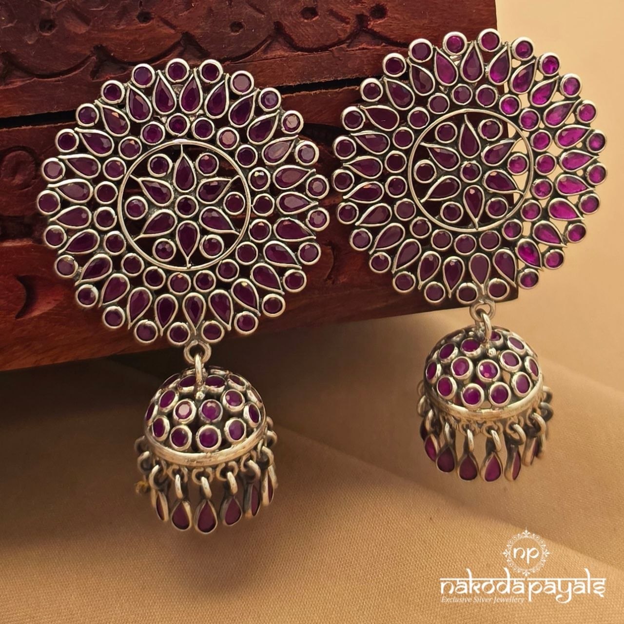 Big Circular Pinkish Jhumka (J1696)