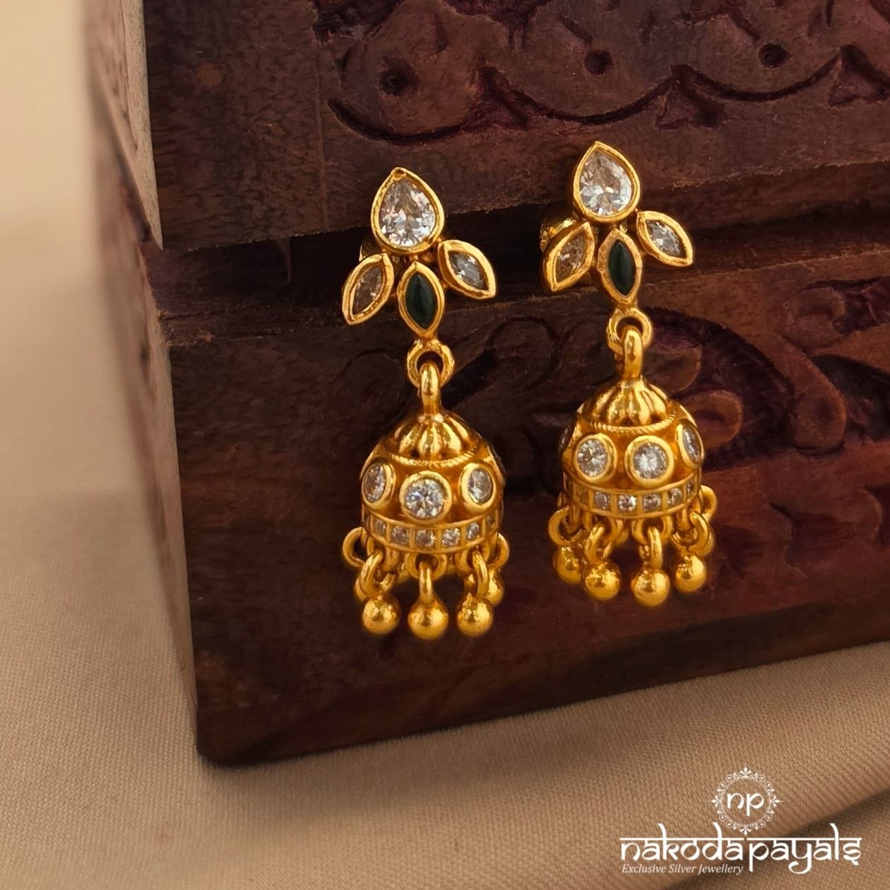 Cute Kundan Jhumka (Ge11325)