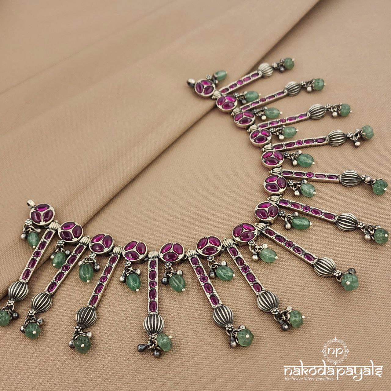 Tribal Pinkish Neckpiece (N11187)