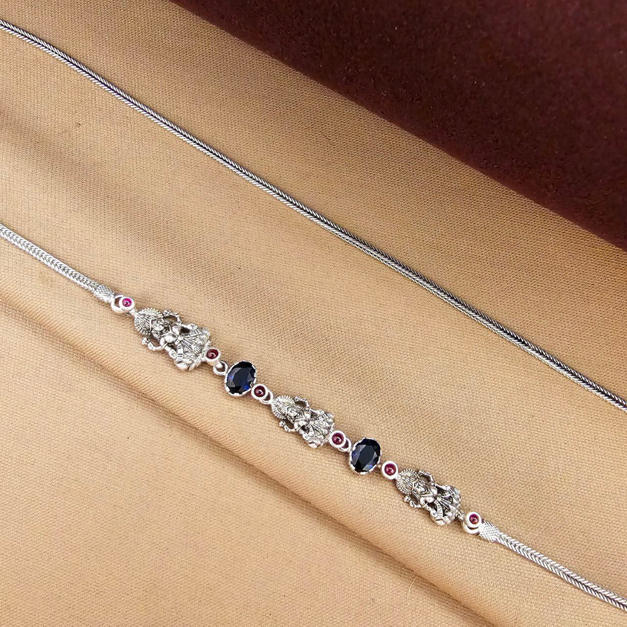 Bluish Red Lakshmi Mope Mala (N11580)