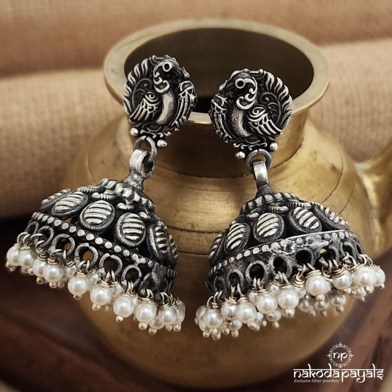 Peacock Glow Jhumka (J1324)