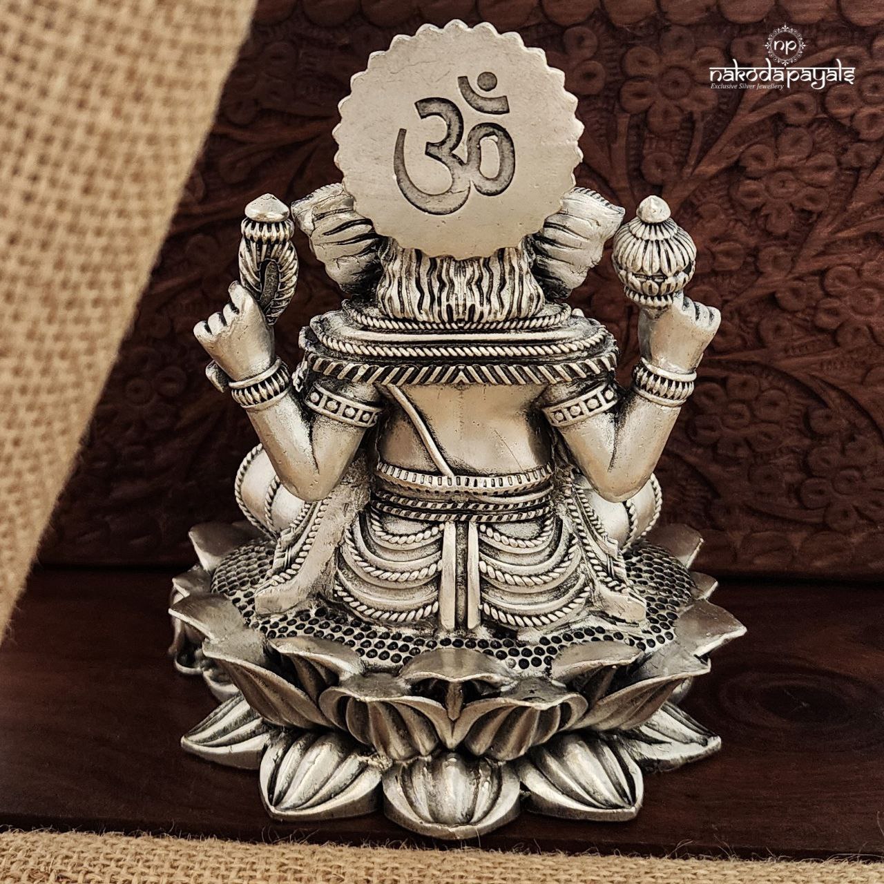 Oxidised Hallow Ganesha Idol (Aa1805)