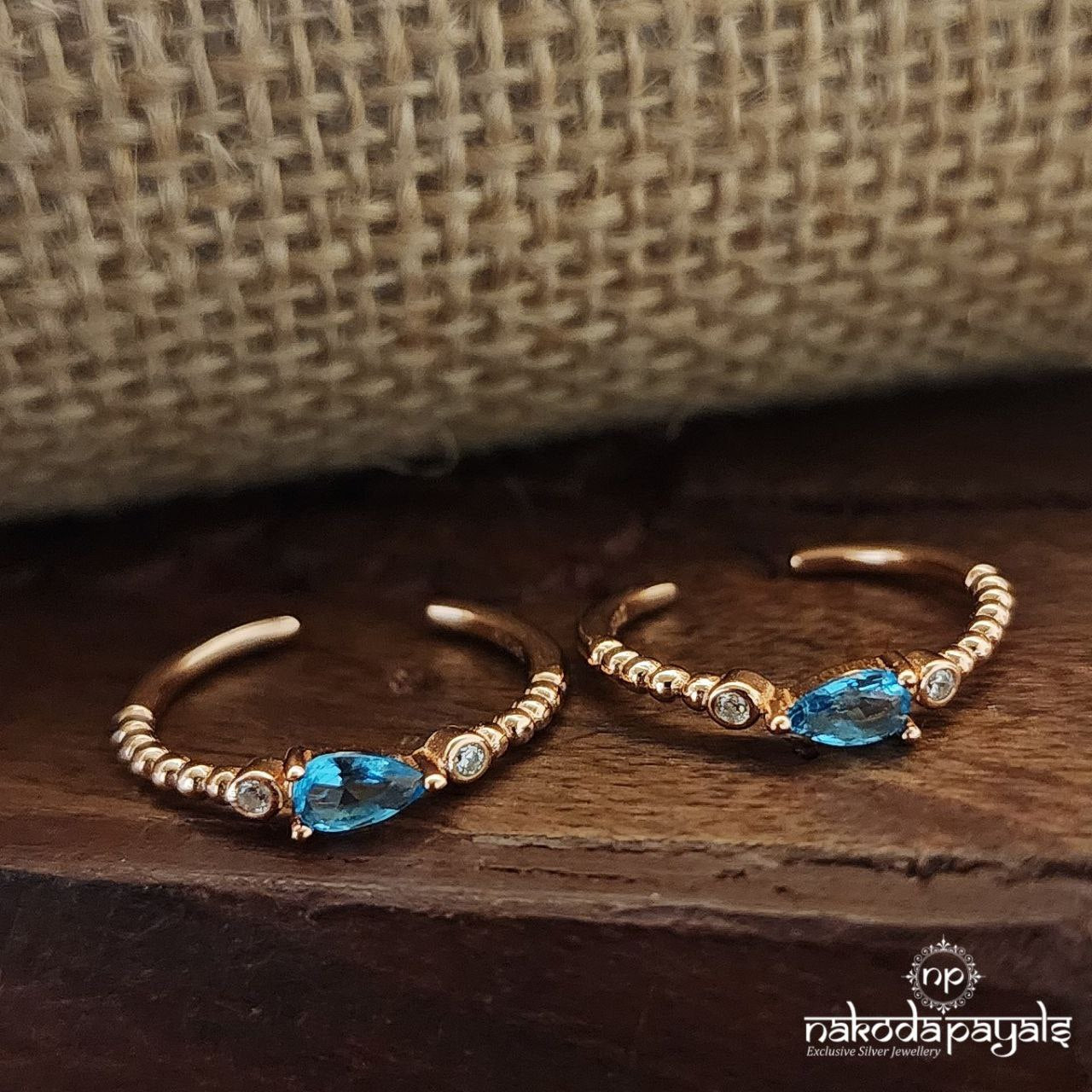 Blue Rose Gold Toerings (T4461)