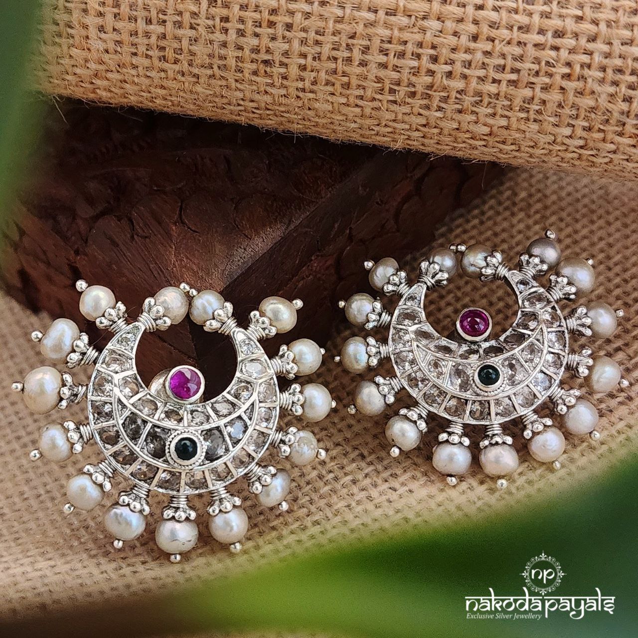 Coruscating Half Moon Studs (C1901)