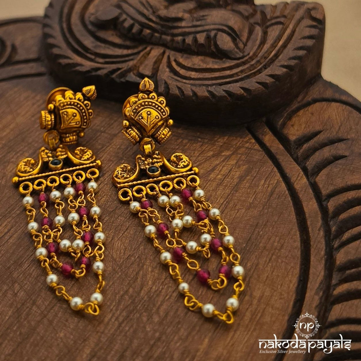Elegant Peacock Earrings (Ge11585)