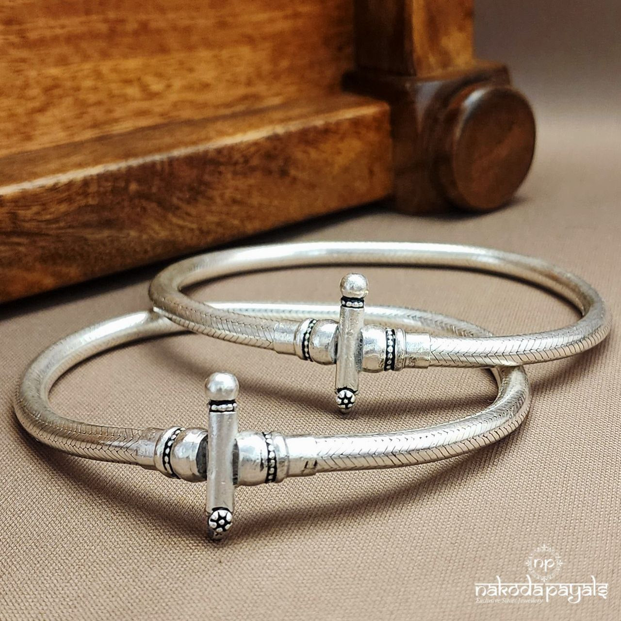 Snake Chain Hyderabadi Anklets (A6696)