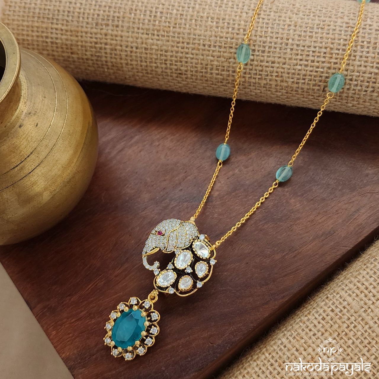 Elephant Moissanite Neckpiece (Gn8972)