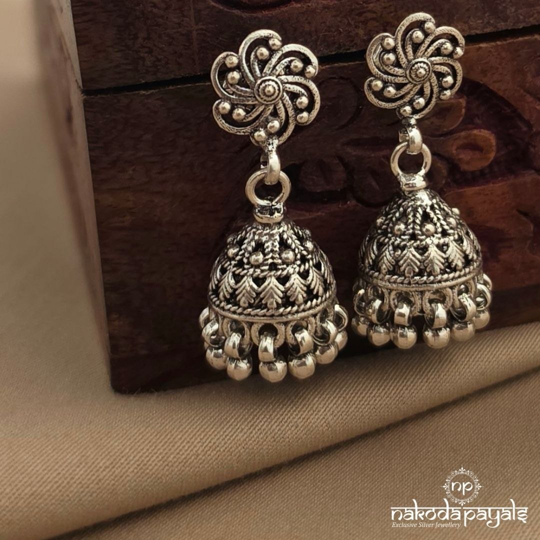 Exclusive Floral Dot Jhumka (J1993)