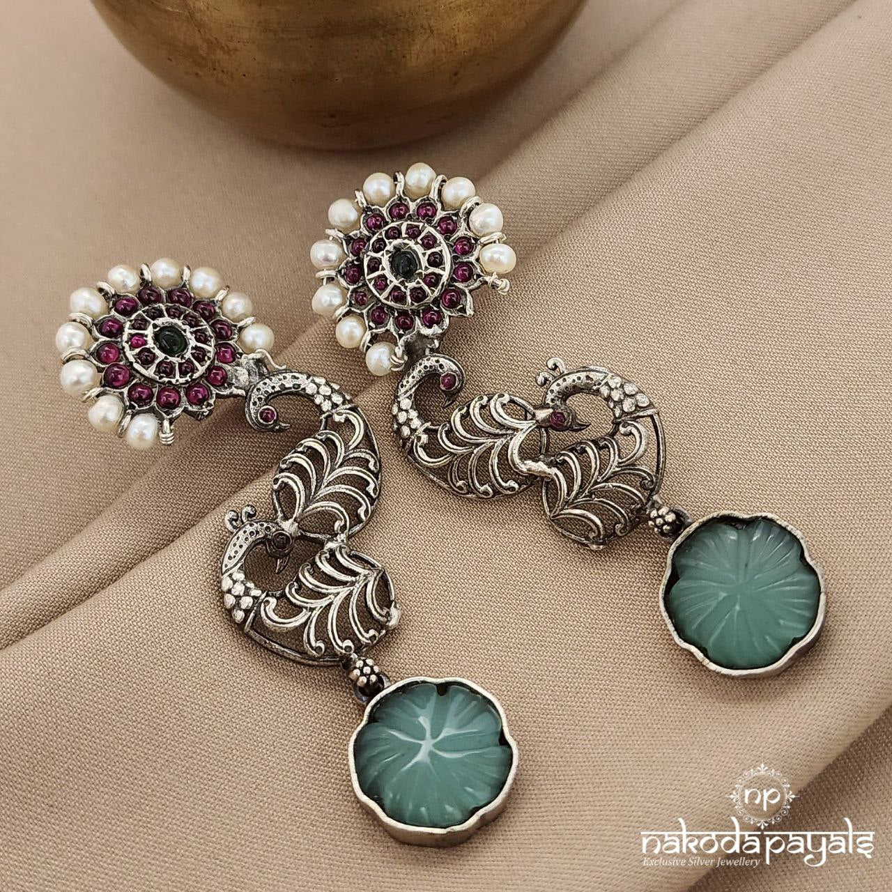 Peacock Charm Earrings (C3545)