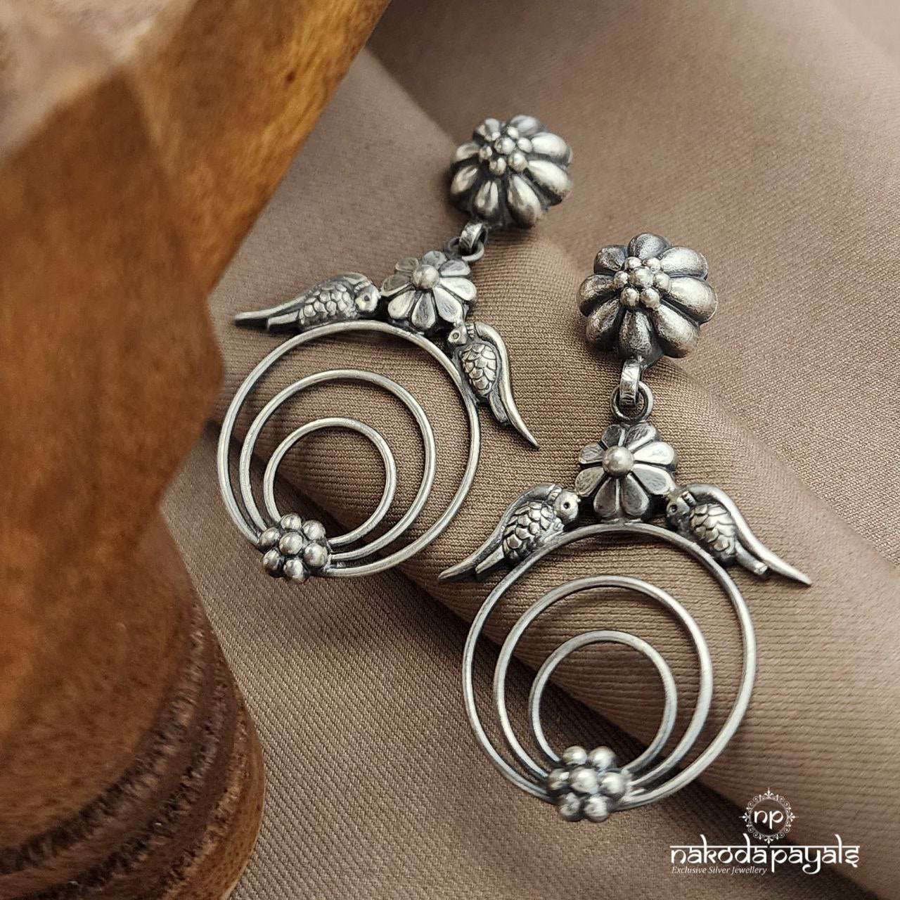 Twin Peacock Earrings (C3669)