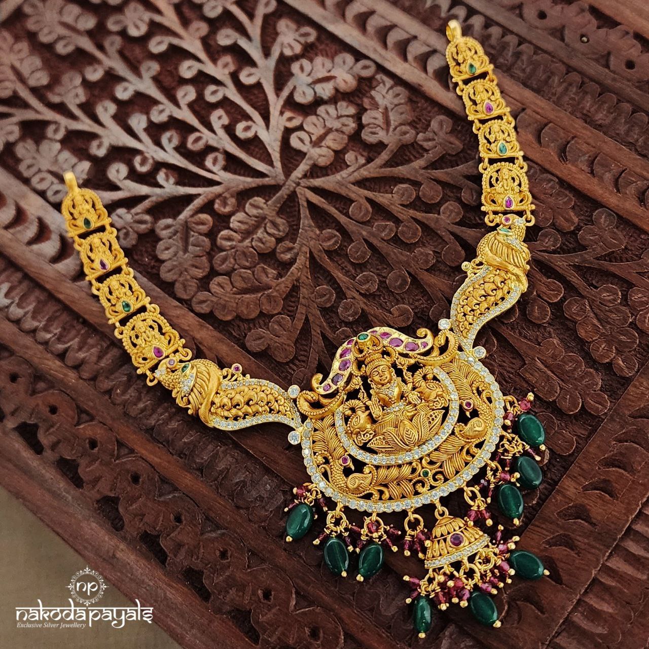 Peacock Kemp Lakshmi Neckpiece (Gn9172)