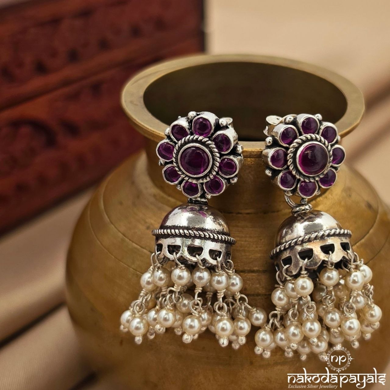 Pearly Pink Jhumka (J1732)
