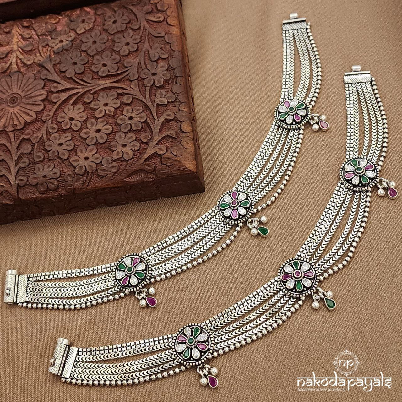 Circular Multicolor Anklets (A6779)