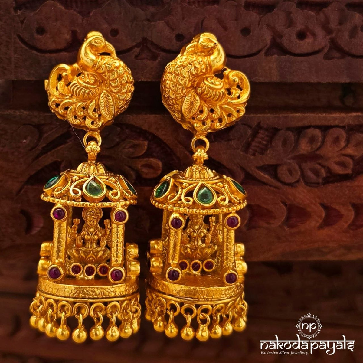 Exclusive Lakshmi Peacock Jhumka (Ge11339)