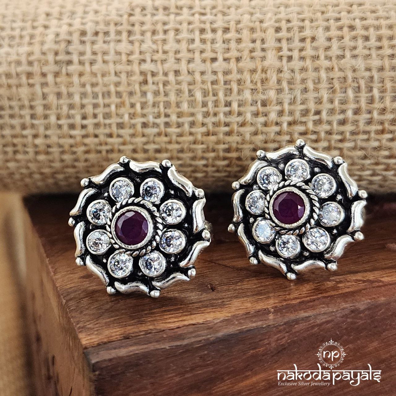 Pink Flower Toerings (T4196)